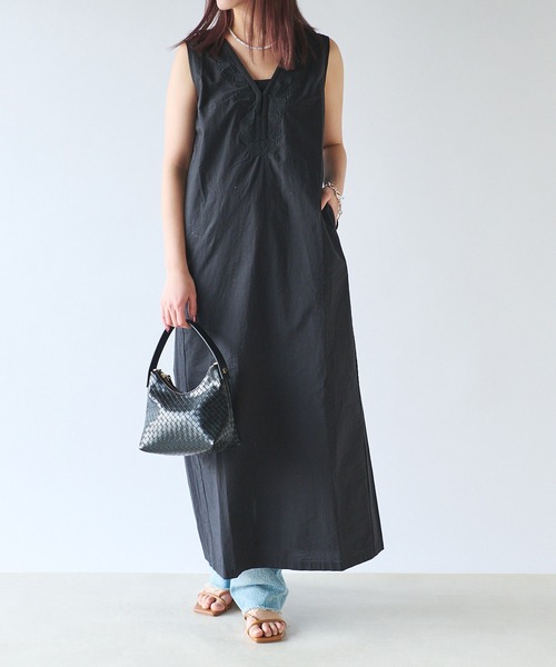 RIVE DROITE（リヴドロワ）の「beej/ビージ/バックコクーンVネックワンピース（ワンピース・レディース・ブラック/ブルー・38/36）」の16枚目の写真