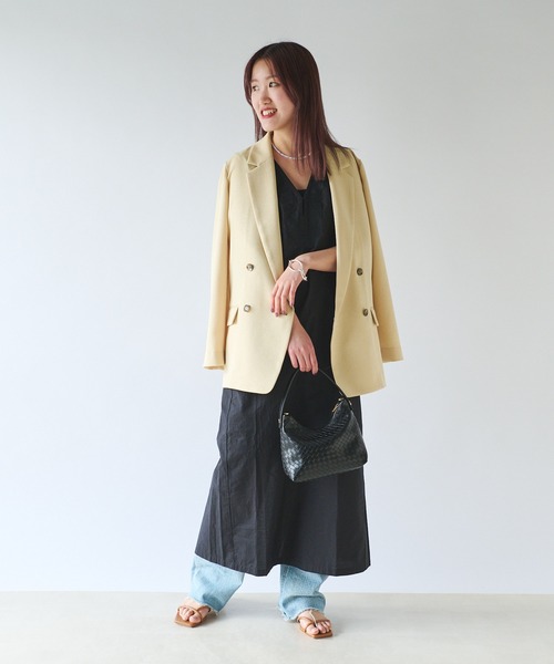 RIVE DROITE（リヴドロワ）の「beej/ビージ/バックコクーンVネックワンピース（ワンピース・レディース・ブラック/ブルー・38/36）」の5枚目の写真