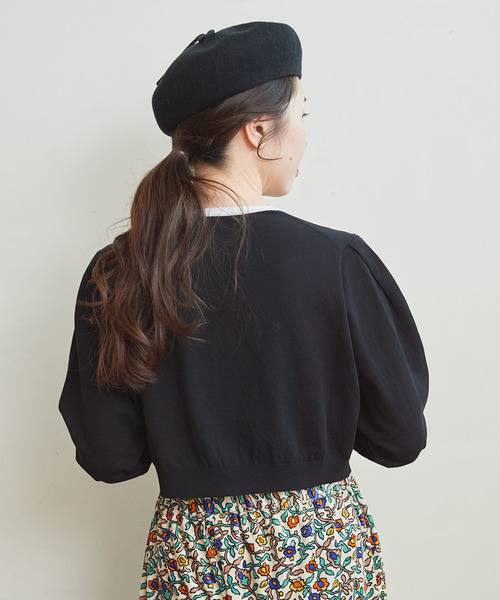 CHILD WOMAN(チャイルドウーマン)の「ちょぼリボン ベレー帽(ハンチング/ベレー帽・レディース・ブラック/レッド/サックスブルー・FREE)」の6枚目の写真