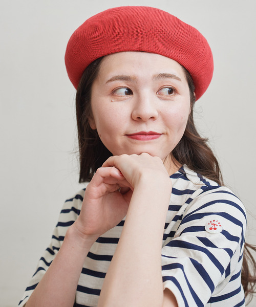 CHILD WOMAN(チャイルドウーマン)の「ちょぼリボン ベレー帽(ハンチング/ベレー帽・レディース・ブラック/レッド/サックスブルー・FREE)」の20枚目の写真