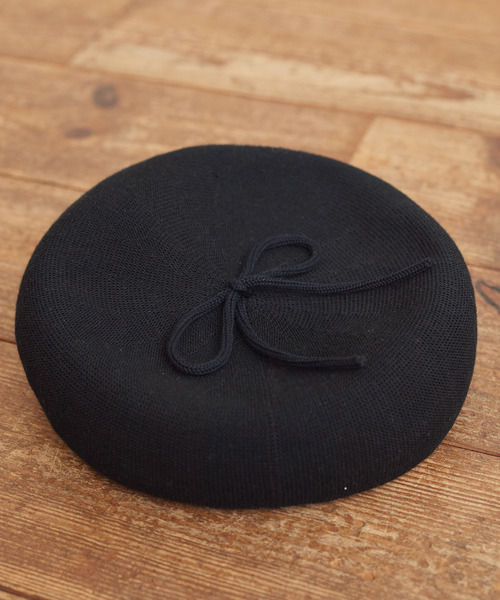 CHILD WOMAN(チャイルドウーマン)の「ちょぼリボン ベレー帽(ハンチング/ベレー帽・レディース・ブラック/レッド/サックスブルー・FREE)」の13枚目の写真