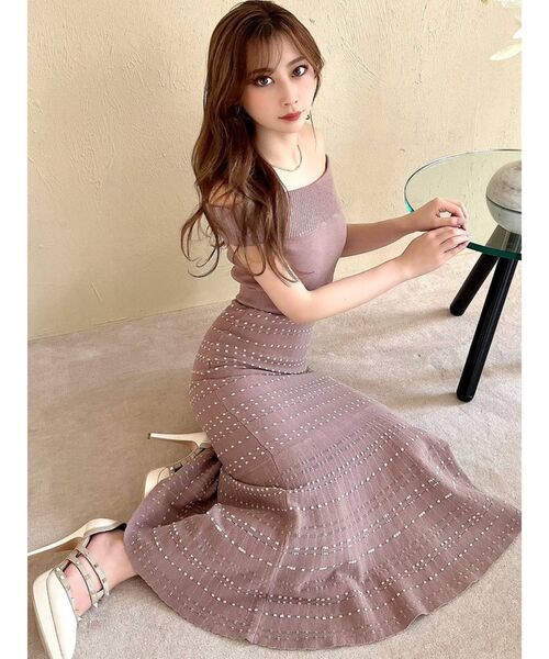 RESEXXY(リゼクシー)の「オフショルマーメイドニットワンピース(ワンピース・レディース・ブラック/ブルー/その他1・FREE)」の12枚目の写真