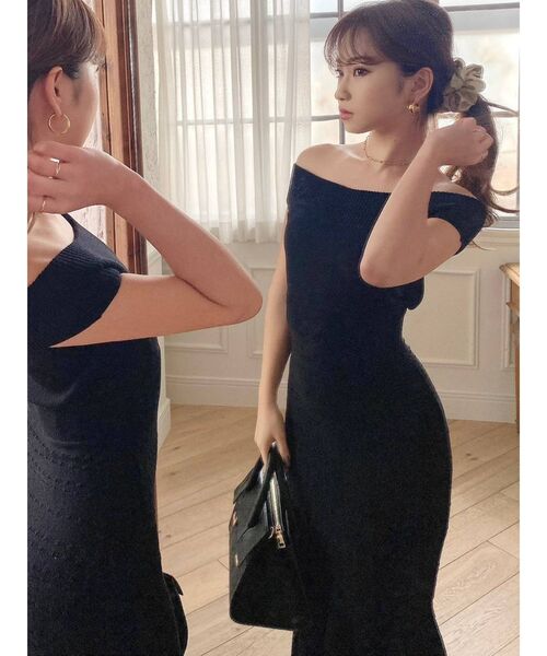 RESEXXY(リゼクシー)の「オフショルマーメイドニットワンピース(ワンピース・レディース・ブラック/ブルー/その他1・FREE)」の18枚目の写真