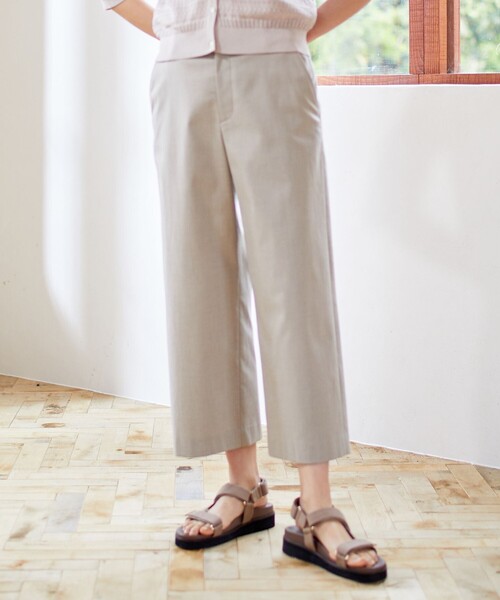 J.PRESS Ladies(J.プレス レディス)の「【洗える・撥水・防汚】コットンFITTYシャーク ワイド アンクル パンツ(その他パンツ・レディース・ピンク系/ライトグレー系/ブラウン系/ベージュ系/ネイビー系/ダルブルー系・XS/S/XXS)」の3枚目の写真