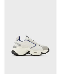 EMPORIO ARMANI | 【エンポリオ アルマーニ】チャンキースニーカー スエード製 メッシュインサート(スニーカー)