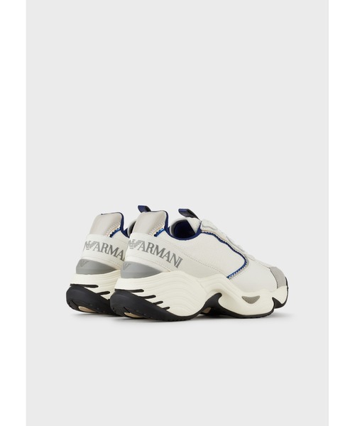 EMPORIO ARMANI（エンポリオアルマーニ）の「【エンポリオ アルマーニ】チャンキースニーカー スエード製 メッシュインサート（スニーカー・レディース・ホワイト系その他・36/37/38）」の7枚目の写真