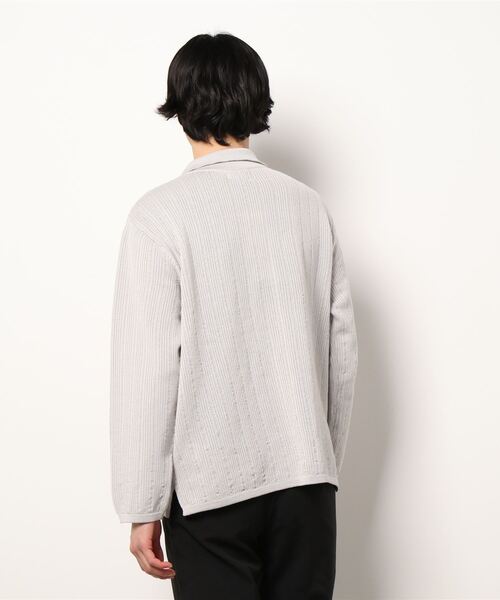 Coohem(コーヘン)の「COOHEM | ストライプニットシャツ MEN(カーディガン/ボレロ・メンズ・グレー系その他・MEDIUM/LARGE)」の3枚目の写真