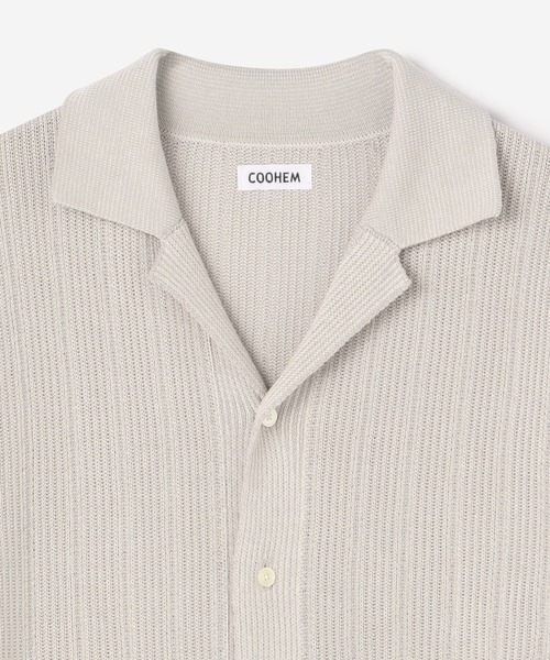 Coohem(コーヘン)の「COOHEM | ストライプニットシャツ MEN(カーディガン/ボレロ・メンズ・グレー系その他・MEDIUM/LARGE)」の9枚目の写真