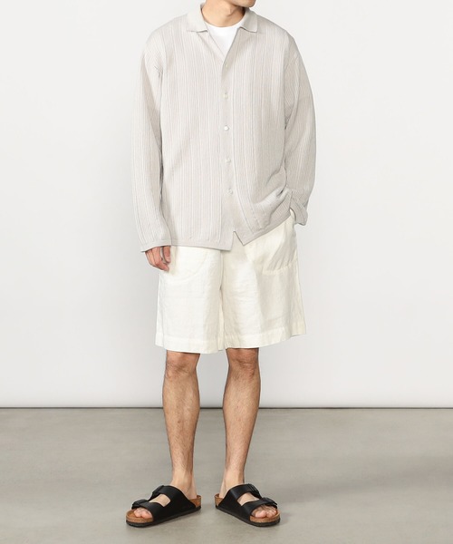 Coohem(コーヘン)の「COOHEM | ストライプニットシャツ MEN(カーディガン/ボレロ・メンズ・グレー系その他・MEDIUM/LARGE)」の4枚目の写真