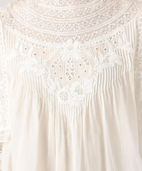 ISABEL MARANT（イザベルマラン）の「ISABEL MARANT GIULIA コットンシルク レースブラウス（シャツ/ブラウス・レディース・ホワイト/ブラック・36）」の7枚目の写真