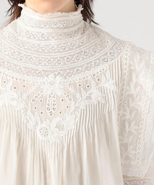 ISABEL MARANT（イザベルマラン）の「ISABEL MARANT GIULIA コットンシルク レースブラウス（シャツ/ブラウス・レディース・ホワイト/ブラック・36）」の8枚目の写真