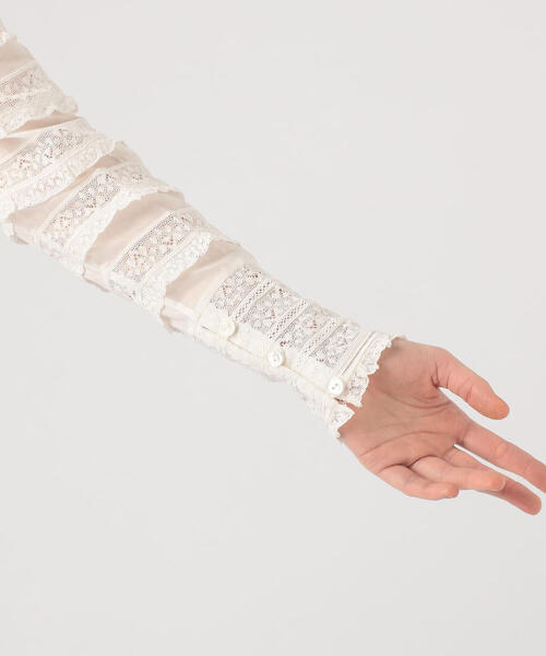 ISABEL MARANT（イザベルマラン）の「ISABEL MARANT GIULIA コットンシルク レースブラウス（シャツ/ブラウス・レディース・ホワイト/ブラック・36）」の10枚目の写真