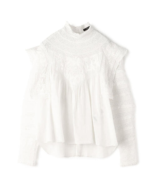 ISABEL MARANT（イザベルマラン）の「ISABEL MARANT GIULIA コットンシルク レースブラウス（シャツ/ブラウス・レディース・ホワイト/ブラック・36）」の12枚目の写真