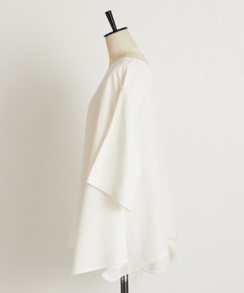 BEARDSLEY（ビアズリー）の「裾カット刺繍ブラウス（シャツ/ブラウス・レディース・ホワイト/ブラック・FREE）」の14枚目の写真