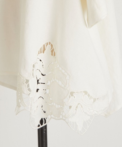 BEARDSLEY（ビアズリー）の「裾カット刺繍ブラウス（シャツ/ブラウス・レディース・ホワイト/ブラック・FREE）」の17枚目の写真
