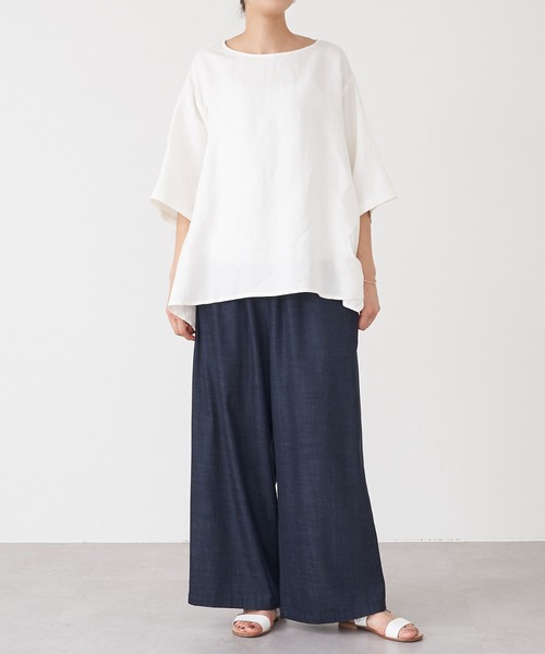 BEARDSLEY（ビアズリー）の「裾カット刺繍ブラウス（シャツ/ブラウス・レディース・ホワイト/ブラック・FREE）」の3枚目の写真