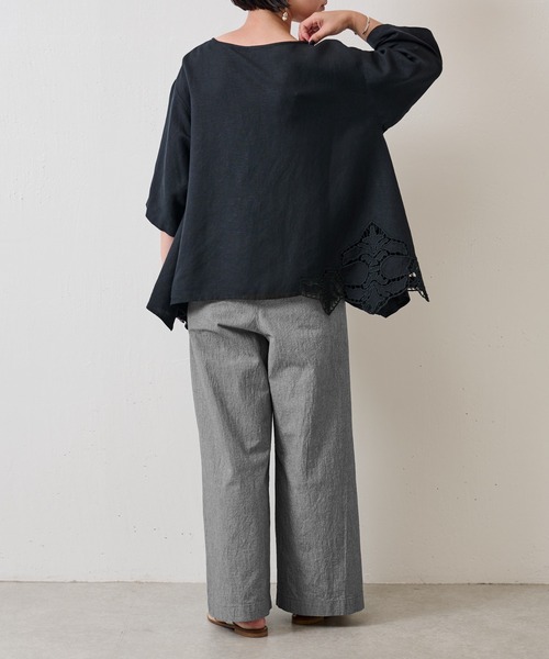 BEARDSLEY（ビアズリー）の「裾カット刺繍ブラウス（シャツ/ブラウス・レディース・ホワイト/ブラック・FREE）」の22枚目の写真