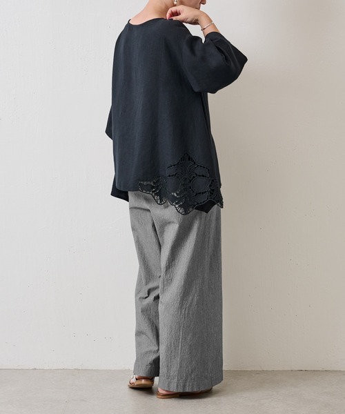 BEARDSLEY（ビアズリー）の「裾カット刺繍ブラウス（シャツ/ブラウス・レディース・ホワイト/ブラック・FREE）」の21枚目の写真