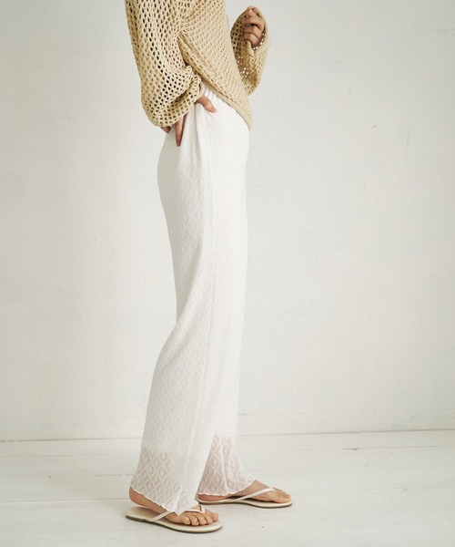 4youstory（フォーユーストーリー）の「【4youstory】レースニットパンツ（その他パンツ・レディース・レッド/グリーン/オフホワイト・FREE）」の9枚目の写真