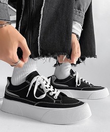 厚底キャンバススニーカー