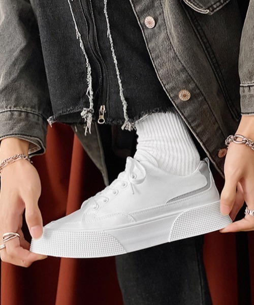 MGV（エムジーヴィー）の「厚底キャンバススニーカー（スニーカー・メンズ・ホワイト/ブラック・MEDIUM/LARGE/X-LARGE）」の9枚目の写真