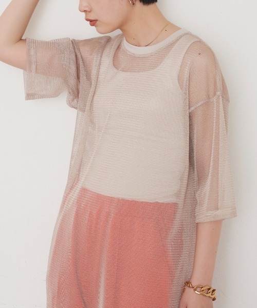 Aunt Marie's（アントマリーズ）の「メッシュロングワンピース（ワンピース・レディース・ベージュ/ブルー/ダークグリーン/ブラック・FREE）」の12枚目の写真