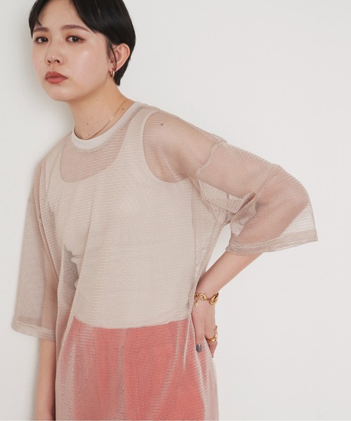 Aunt Marie's（アントマリーズ）の「メッシュロングワンピース（ワンピース・レディース・ベージュ/ブルー/ダークグリーン/ブラック・FREE）」の13枚目の写真