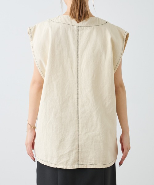 COLONY 2139(コロニートゥーワンスリーナイン)の「ライトオンスデニムVネックベスト(ベスト・レディース・オフホワイト/ブルー・FREE)」の22枚目の写真