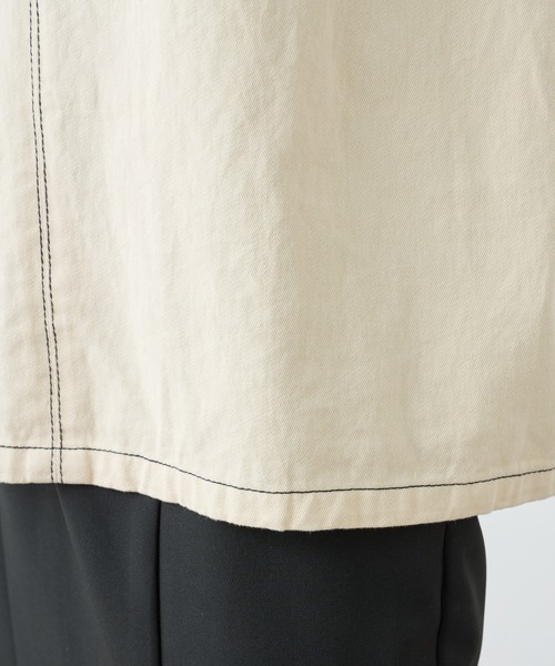 COLONY 2139(コロニートゥーワンスリーナイン)の「ライトオンスデニムVネックベスト(ベスト・レディース・オフホワイト/ブルー・FREE)」の4枚目の写真