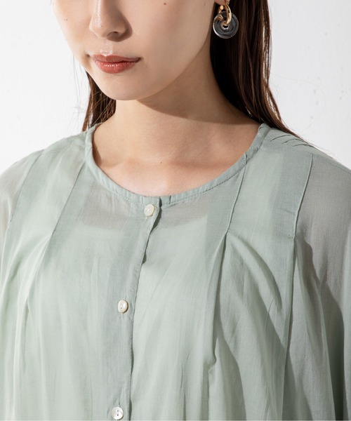 MILLION CARATS（ミリオンカラッツ）の「【3WAY】肩を落としたドロップショルダーの抜け感とゆったりシルエットの綿ボイルインドワンピース（ワンピース・レディース・オフホワイト/ブラック/ミント・FREE）」の13枚目の写真