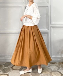 StyleSea | コットンリネンロングギャザーフレアスカート(スカート)