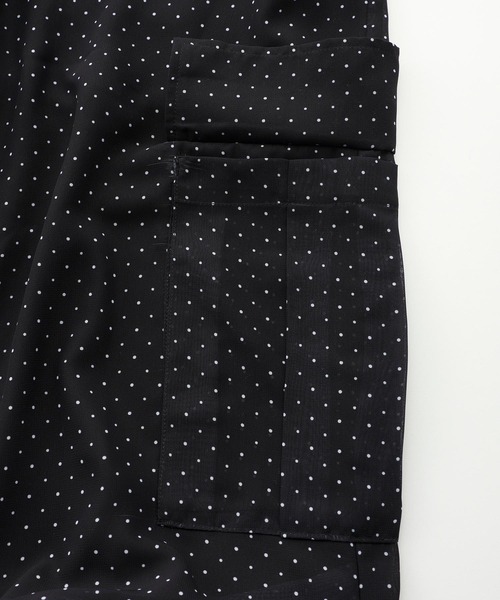 X-girl（エックスガール）の「CHIFFON WORK PANTS/シフォン ワークパンツ（その他パンツ・レディース・ベージュ/ブラック・M/XS/S）」の5枚目の写真