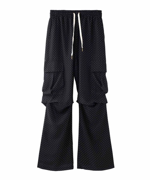 X-girl（エックスガール）の「CHIFFON WORK PANTS/シフォン ワークパンツ（その他パンツ・レディース・ベージュ/ブラック・M/XS/S）」の11枚目の写真