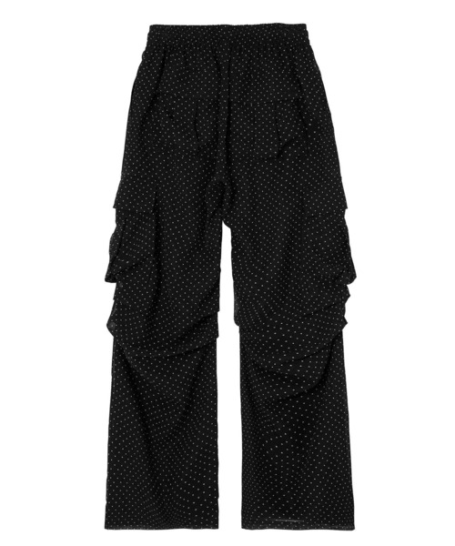 X-girl（エックスガール）の「CHIFFON WORK PANTS/シフォン ワークパンツ（その他パンツ・レディース・ベージュ/ブラック・M/XS/S）」の12枚目の写真
