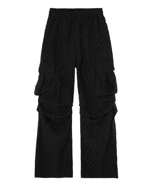 X-girl（エックスガール）の「CHIFFON WORK PANTS/シフォン ワークパンツ（その他パンツ・レディース・ベージュ/ブラック・M/XS/S）」の21枚目の写真