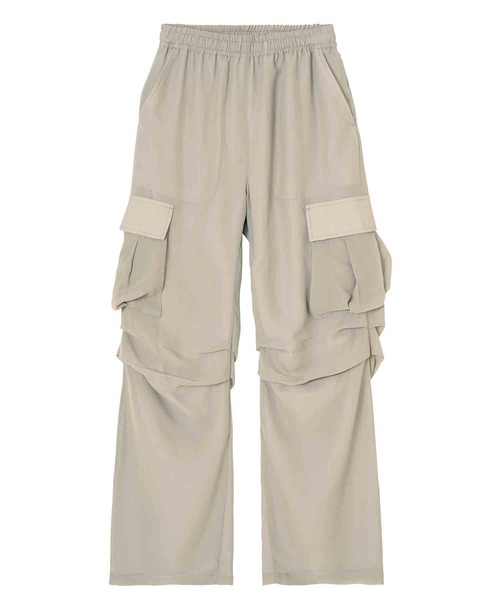 X-girl（エックスガール）の「CHIFFON WORK PANTS/シフォン ワークパンツ（その他パンツ・レディース・ベージュ/ブラック・M/XS/S）」の22枚目の写真