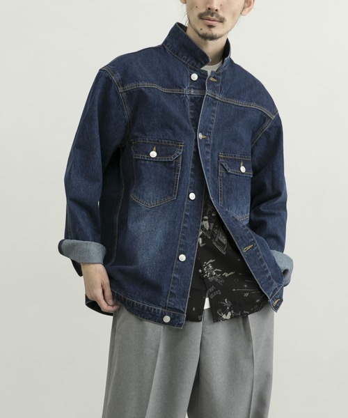 URBAN RESEARCH(アーバンリサーチ)の「ルーズフィットデニムジャケット(デニムジャケット・メンズ・インディゴブルー/ライトインディゴブルー・MEDIUM/LARGE/SMALL)」の13枚目の写真