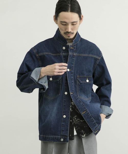 URBAN RESEARCH(アーバンリサーチ)の「ルーズフィットデニムジャケット(デニムジャケット・メンズ・インディゴブルー/ライトインディゴブルー・MEDIUM/LARGE/SMALL)」の15枚目の写真