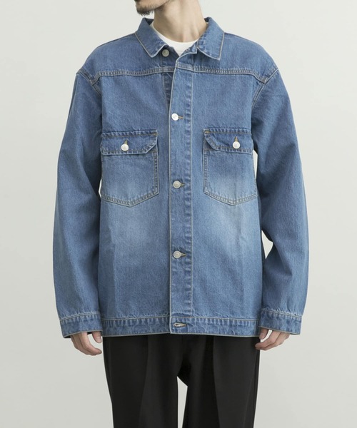 URBAN RESEARCH(アーバンリサーチ)の「ルーズフィットデニムジャケット(デニムジャケット・メンズ・インディゴブルー/ライトインディゴブルー・MEDIUM/LARGE/SMALL)」の18枚目の写真