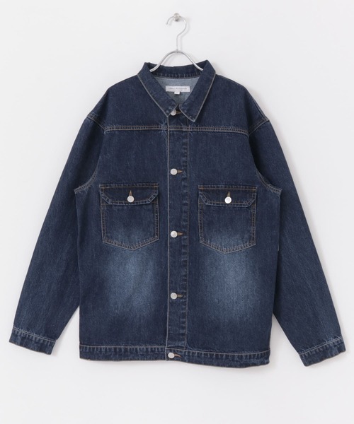 URBAN RESEARCH(アーバンリサーチ)の「ルーズフィットデニムジャケット(デニムジャケット・メンズ・インディゴブルー/ライトインディゴブルー・MEDIUM/LARGE/SMALL)」の2枚目の写真