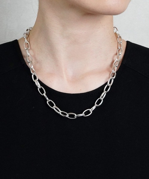 ISOLATION（アイソレーション）の「【ISOLATION / アイソレーション】Silver925 Oval Chain Necklace / オーバルチェーンネックレス（ネックレス・レディース・シルバー・45cm）」の7枚目の写真