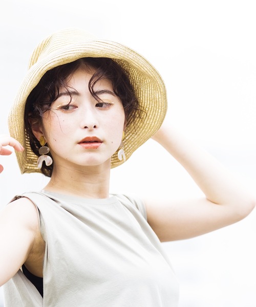 The Rule(ザルール)の「The Rule ザルール:Cobbles pierced ER :丸石 大ぶりピアス(ピアス(両耳用)・レディース・ベージュ/パープル/グレー・FREE)」の9枚目の写真