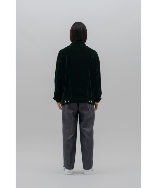 NEONSIGN(ネオンサイン)の「NEONSIGN ネオンサイン / Drop sleeve velvet Jacket ドロップスリーブ ベルベットジャケット オーバーサイズ ベロア ブルゾン / N1598(ブルゾン・メンズ・ブラック/ダークグリーン・46/48)」の13枚目の写真
