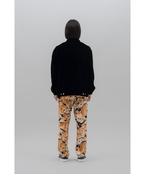 NEONSIGN(ネオンサイン)の「NEONSIGN ネオンサイン / Drop sleeve velvet Jacket ドロップスリーブ ベルベットジャケット オーバーサイズ ベロア ブルゾン / N1598(ブルゾン・メンズ・ブラック/ダークグリーン・46/48)」の10枚目の写真