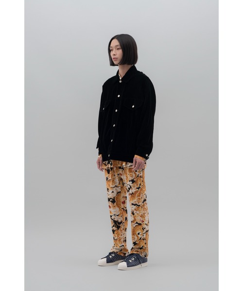 NEONSIGN(ネオンサイン)の「NEONSIGN ネオンサイン / Drop sleeve velvet Jacket ドロップスリーブ ベルベットジャケット オーバーサイズ ベロア ブルゾン / N1598(ブルゾン・メンズ・ブラック/ダークグリーン・46/48)」の16枚目の写真