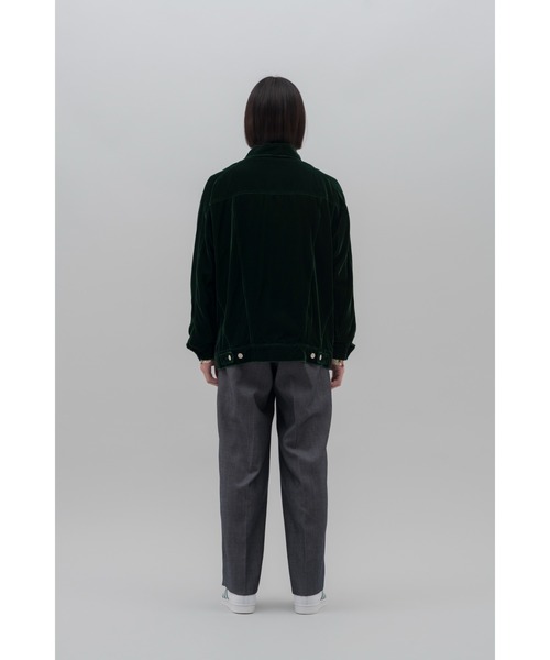 NEONSIGN(ネオンサイン)の「NEONSIGN ネオンサイン / Drop sleeve velvet Jacket ドロップスリーブ ベルベットジャケット オーバーサイズ ベロア ブルゾン / N1598(ブルゾン・メンズ・ブラック/ダークグリーン・46/48)」の19枚目の写真