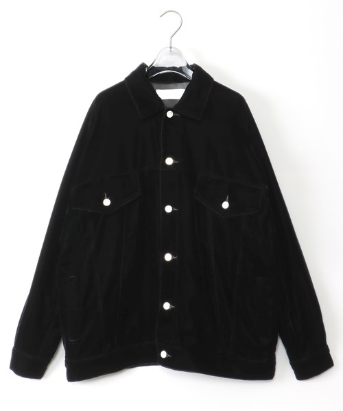 NEONSIGN(ネオンサイン)の「NEONSIGN ネオンサイン / Drop sleeve velvet Jacket ドロップスリーブ ベルベットジャケット オーバーサイズ ベロア ブルゾン / N1598(ブルゾン・メンズ・ブラック/ダークグリーン・46/48)」の14枚目の写真