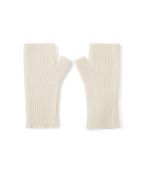 ANAYI（アナイ）の「カシミヤニットグローブ（手袋・レディース・オフホワイト/ベージュ/モカ・FREE）」の4枚目の写真