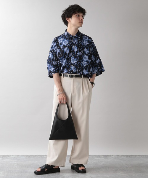 RAGEBLUE（レイジブルー）の「サンカクキリカエ/ショッパーバッグ（トートバッグ・メンズ・ブラック/グレー・ONE SIZE）」の3枚目の写真