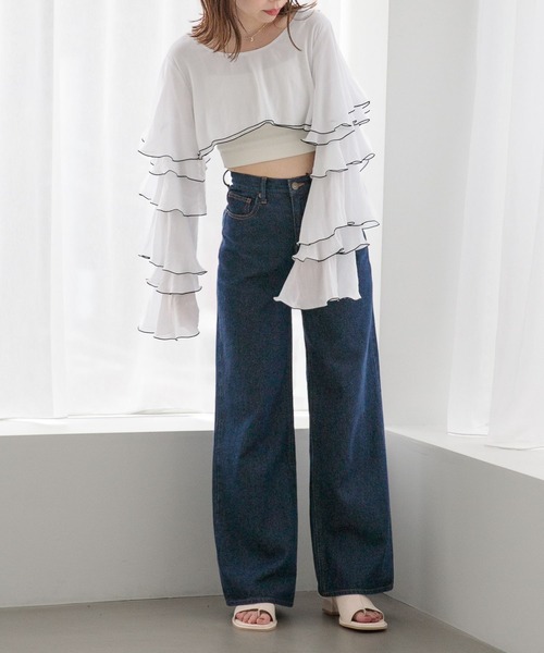 Heather(ヘザー)の「メニーフリルプルオーバー 125451(シャツ/ブラウス・レディース・オフホワイト/ブラック/アイボリー・FREE)」の12枚目の写真